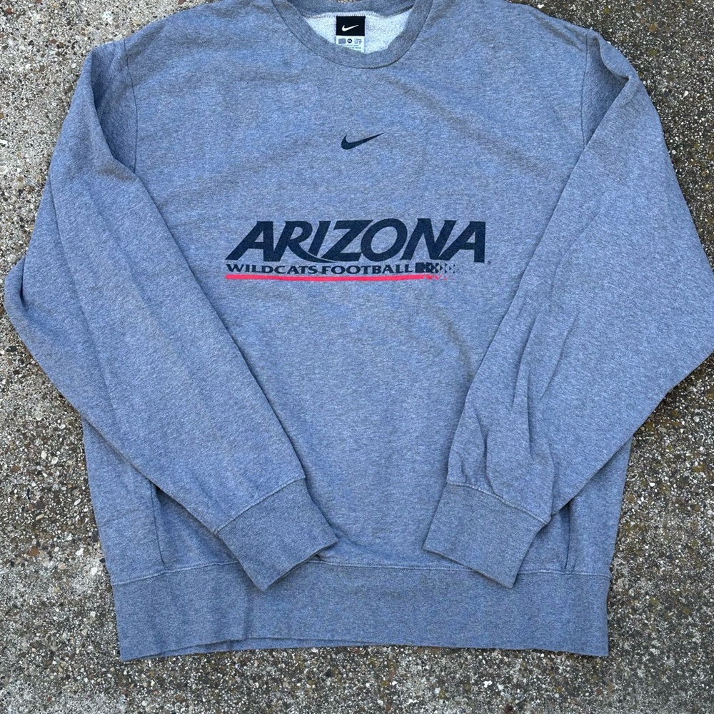 Nike Gray Arizona Wildcats Crewneck Sweater